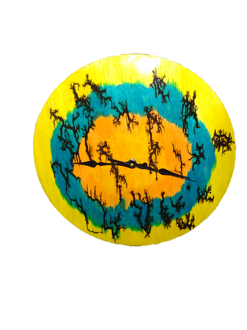12" Fractal Burnt Clock (c) image 0