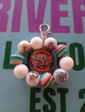 Keychain - Route 66 - silicone beaded image 0