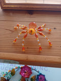 Beaded tabletop spider -sunrise/sunset colored image 0