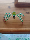 Beaded tabletop spider - green eyeball image 0