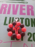 Keychain - Jesus/Cross - Silicone beaded image 0