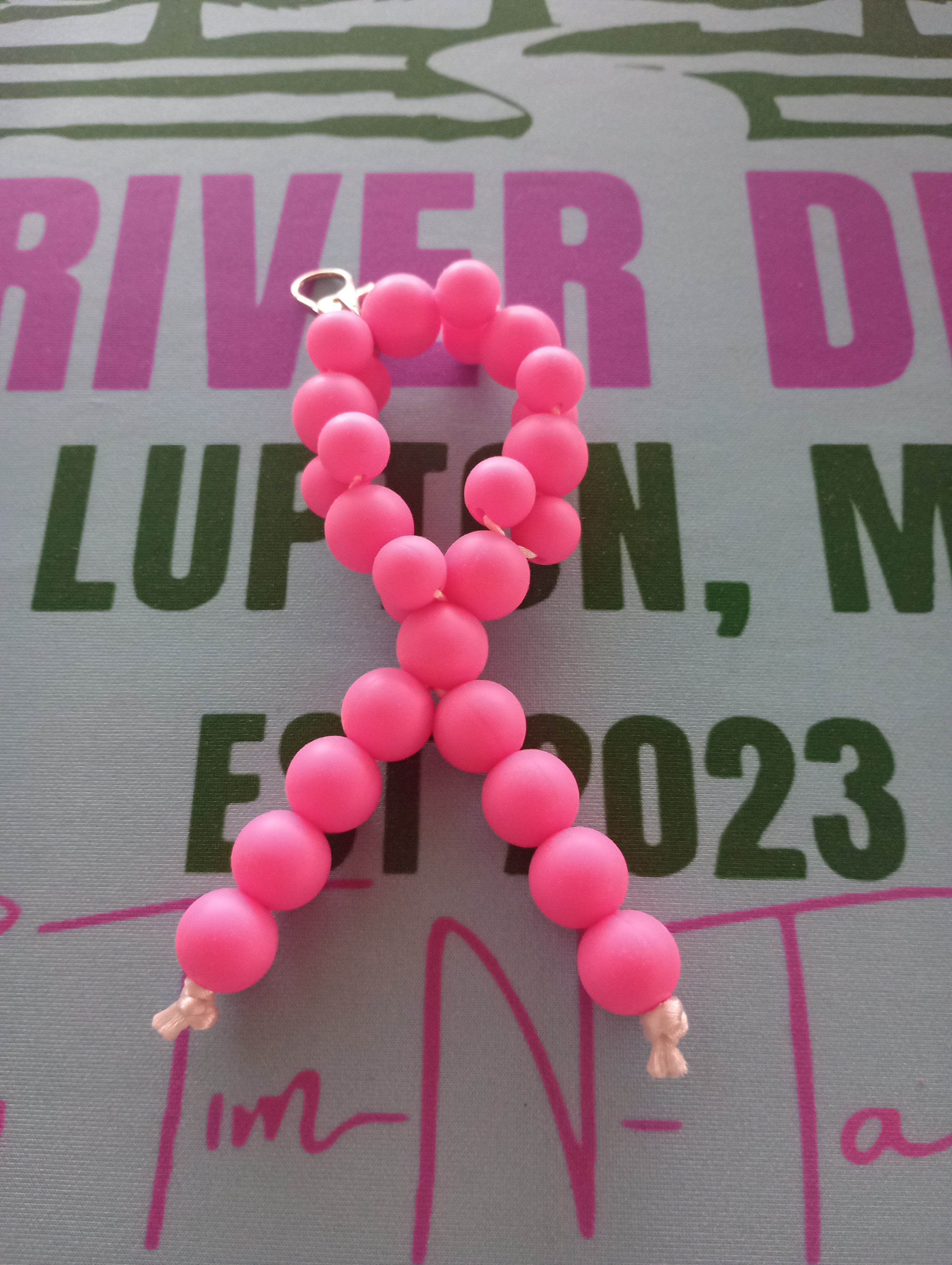 Keychain - Breast Cancer image 0