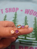 Token Ring (Daisies with Lavender Beads)