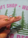 Token Ring (Green and Clear Glass Beads)