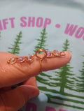 Token Ring (Light Purple and Light Turquoise Glass Beads)